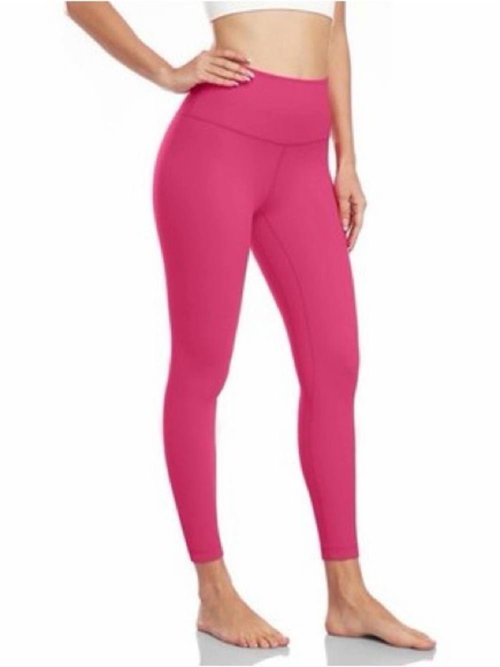 HeyNuts High-Rise Hot Pink Performance Leggings‎